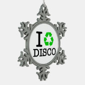 Ik Recyclen Disco Tin Sneeuwvlok Ornament (Links)