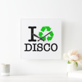Ik recyclen Disco Vierkante Klok (Huis)