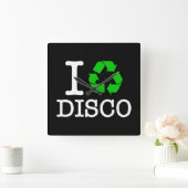 Ik Recyclen Disco Vierkante Klok (Huis)