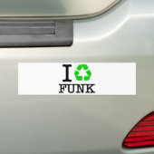 Ik Recyclen Funk Bumpersticker (Op auto)