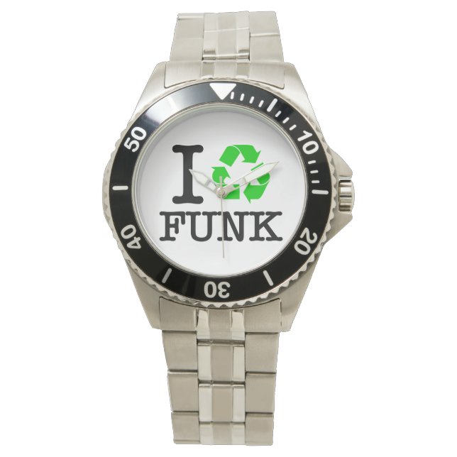 Ik Recyclen Funk Horloge (Voorkant)