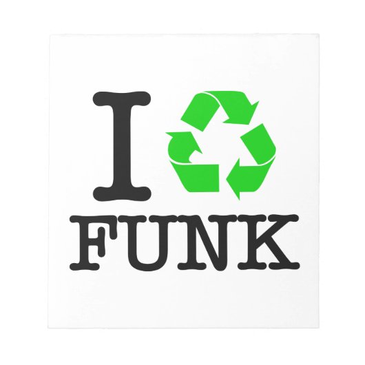Ik Recyclen Funk Notitieblok (Voorkant)