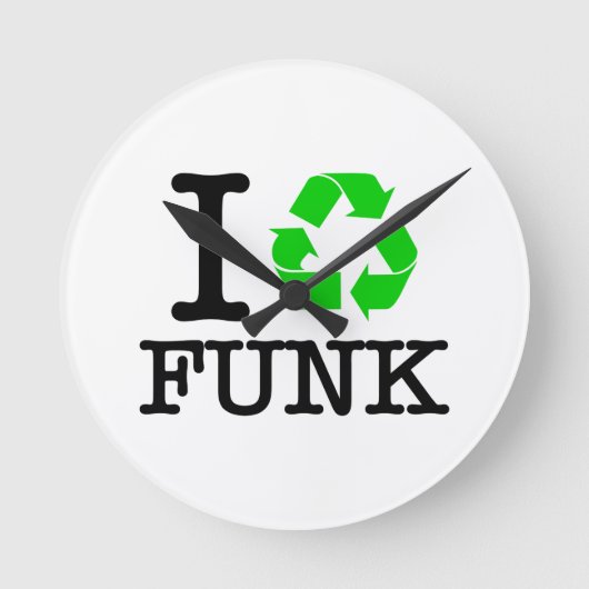 Ik Recyclen Funk Ronde Klok (Voorkant)