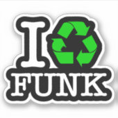Ik Recyclen Funk Sticker (Voorkant)