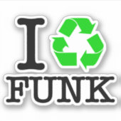 Ik Recyclen Funk Sticker (Voorkant)