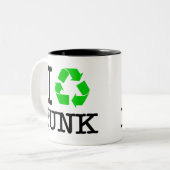 Ik Recyclen Funk Tweekleurige Koffiemok (Voorkant links)