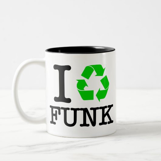 Ik Recyclen Funk Tweekleurige Koffiemok (Links)