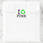 Ik Recyclen Funk Vierkante Sticker (Tas)