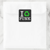 Ik Recyclen Funk Vierkante Sticker (Tas)