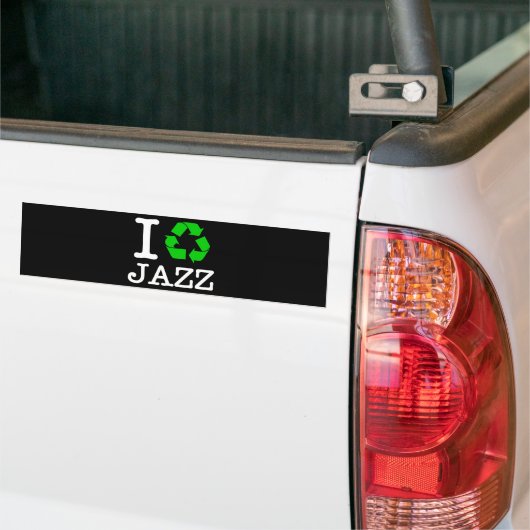 Ik Recyclen Jazz Bumpersticker (Op Truck)