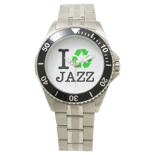 Ik Recyclen Jazz Horloge (Voorkant)