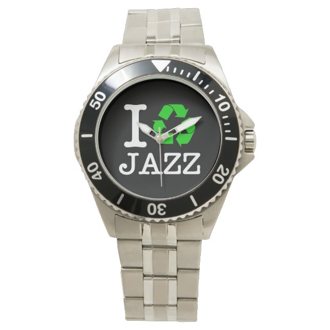 Ik Recyclen Jazz Horloge (Voorkant)