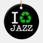 Ik Recyclen Jazz Keramisch Ornament (Achterkant)