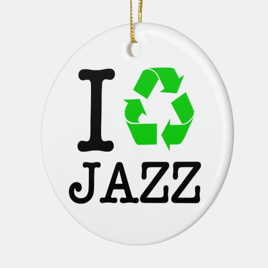 Ik Recyclen Jazz Keramisch Ornament (Links)