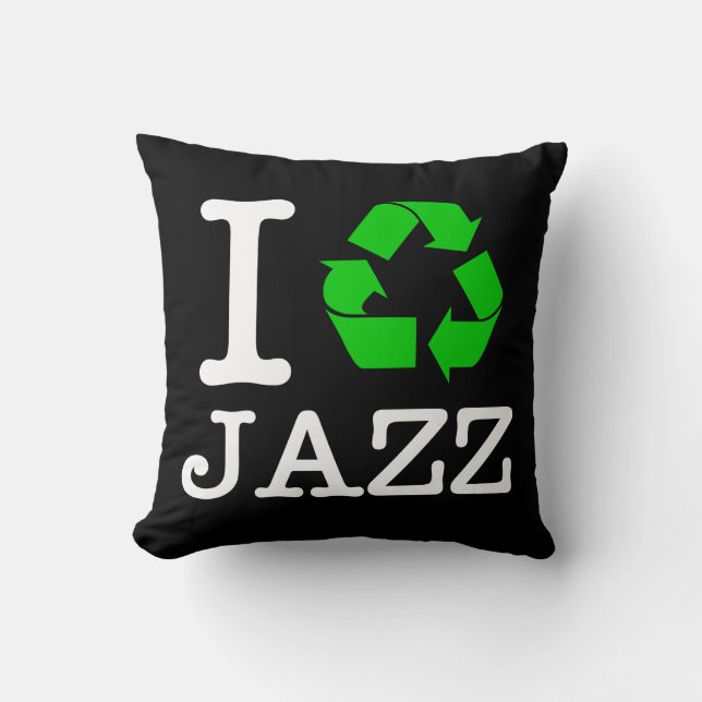 Ik Recyclen Jazz Kussen (Voorkant)