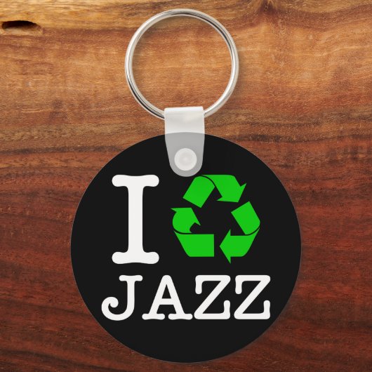 Ik Recyclen Jazz Sleutelhanger (Voorkant)
