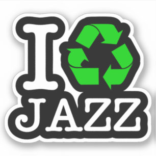 Ik Recyclen Jazz Sticker