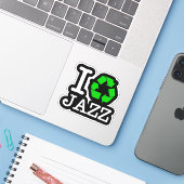 Ik Recyclen Jazz Sticker (Laptop met iPhone)