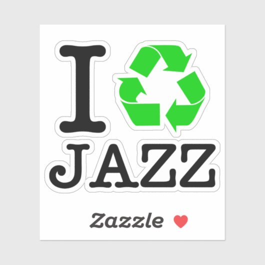 Ik Recyclen Jazz Sticker (Vel)