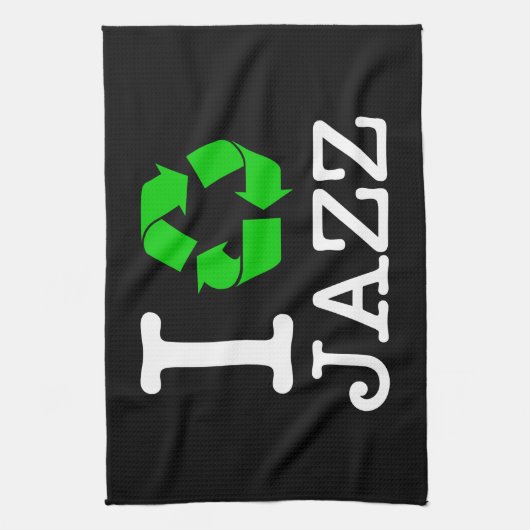 Ik Recyclen Jazz Theedoek (Verticaal)