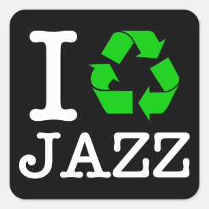 Ik Recyclen Jazz Vierkante Sticker