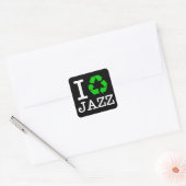 Ik Recyclen Jazz Vierkante Sticker (Envelop)