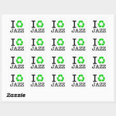Ik Recyclen Jazz Vierkante Sticker (Vel)