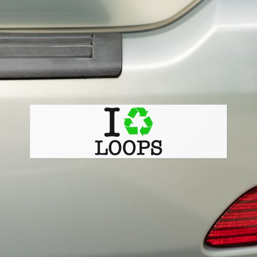 Ik Recyclen Loops Bumpersticker (Op auto)