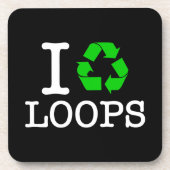Ik Recyclen Loops Drankjes Onderzetter (Voorkant)