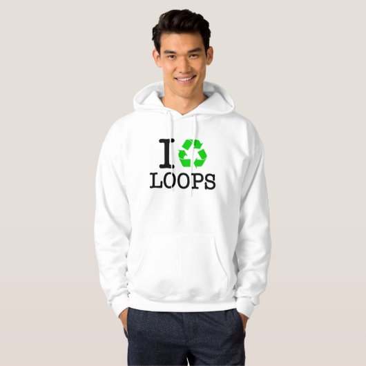 Ik Recyclen Loops Hoodie (Voorkant volledig)
