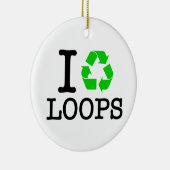 Ik Recyclen Loops Keramisch Ornament (Rechts)