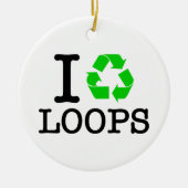 Ik Recyclen Loops Keramisch Ornament (Voorkant)
