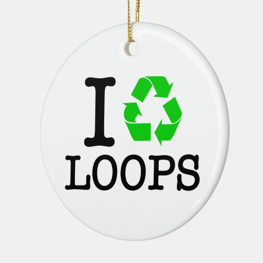 Ik Recyclen Loops Keramisch Ornament (Links)