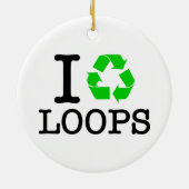 Ik Recyclen Loops Keramisch Ornament (Achterkant)