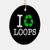Ik Recyclen Loops Keramisch Ornament (Rechts)