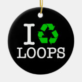 Ik Recyclen Loops Keramisch Ornament (Voorkant)