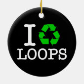 Ik Recyclen Loops Keramisch Ornament (Achterkant)