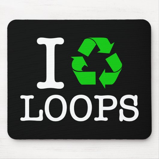 Ik Recyclen Loops Muismat (Voorkant)