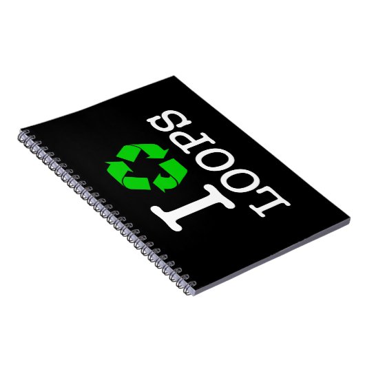 Ik Recyclen Loops Notitieboek (Rechterzijde)