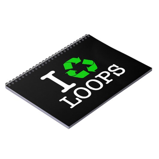 Ik Recyclen Loops Notitieboek (Linkerzijde)
