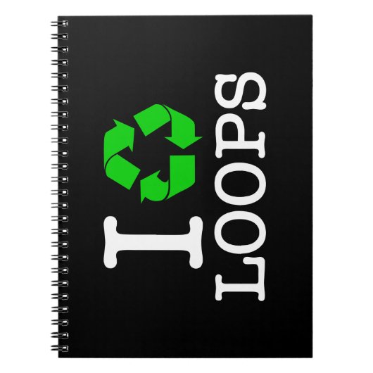 Ik Recyclen Loops Notitieboek (Voorkant)