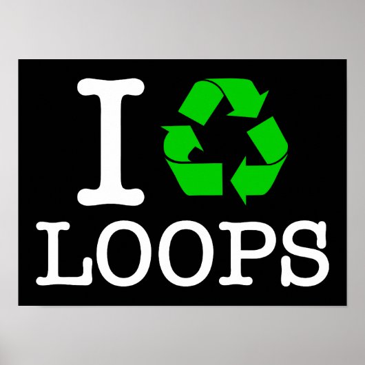 Ik Recyclen Loops Poster (Voorkant)
