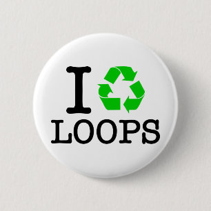 Ik Recyclen Loops Ronde Button 5,7 Cm