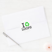 Ik Recyclen Loops Ronde Sticker (Envelop)