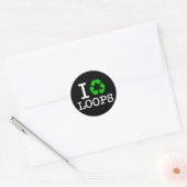 Ik Recyclen Loops Ronde Sticker (Envelop)