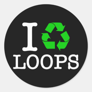 Ik Recyclen Loops Ronde Sticker