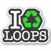 Ik Recyclen Loops Sticker (Voorkant)