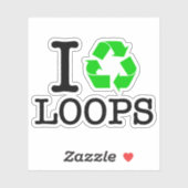 Ik Recyclen Loops Sticker (Vel)