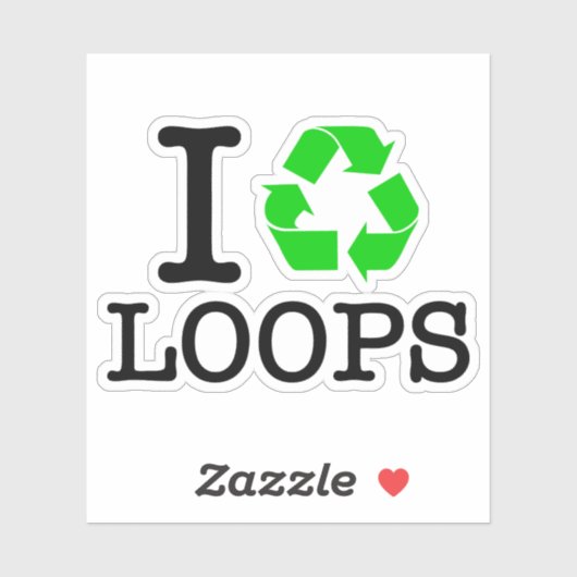 Ik Recyclen Loops Sticker (Vel)