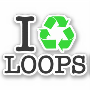 Ik Recyclen Loops Sticker